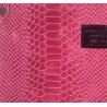 sac cuir croco fushia