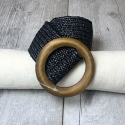 Ceinture Paille noir