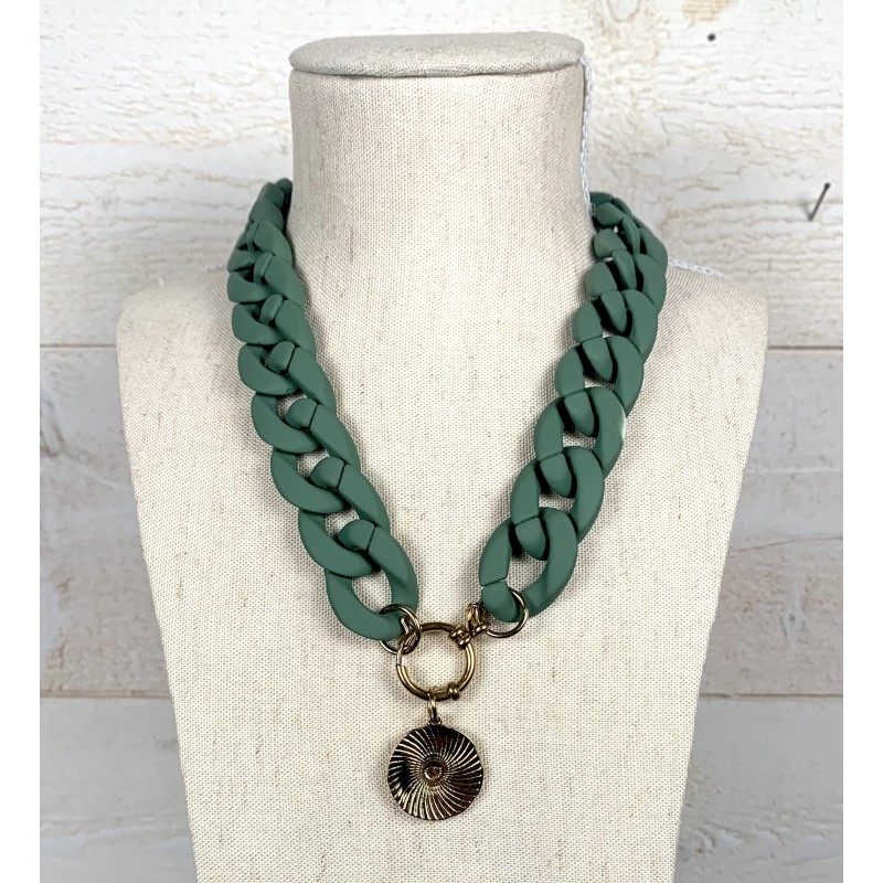 collier MAILLE vert