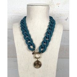 collier MAILLE bleu