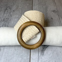 Ceinture Paille écru