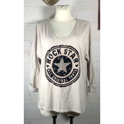 Tee shirt ROCK beige