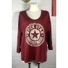 Tee shirt ROCK bordeaux