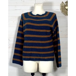 Pull rayé NINO camel