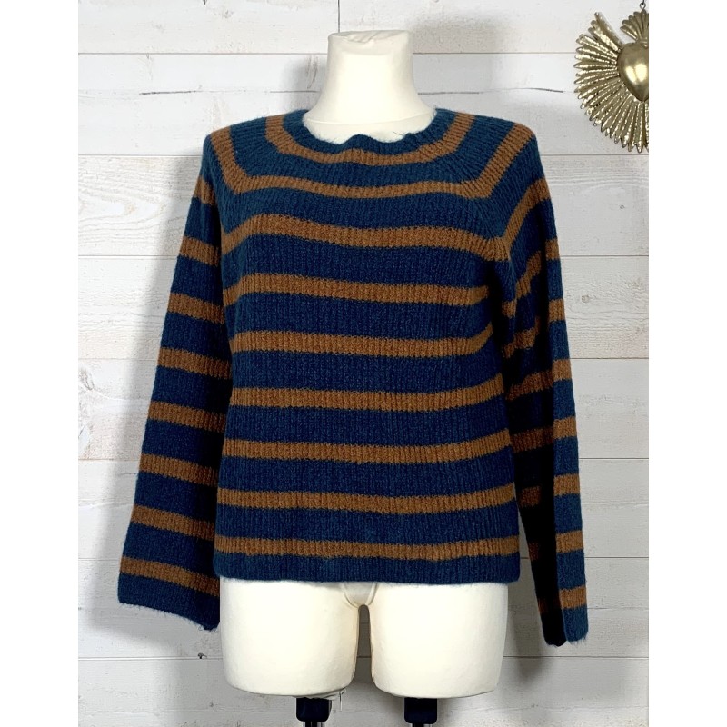 Pull rayé NINO camel