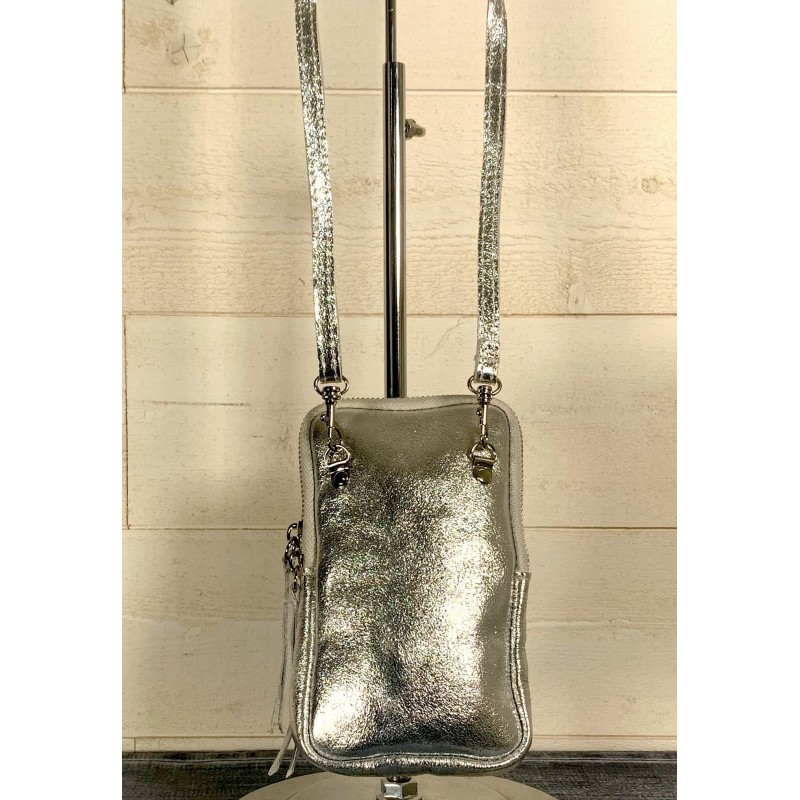Sac pochette STAR argent