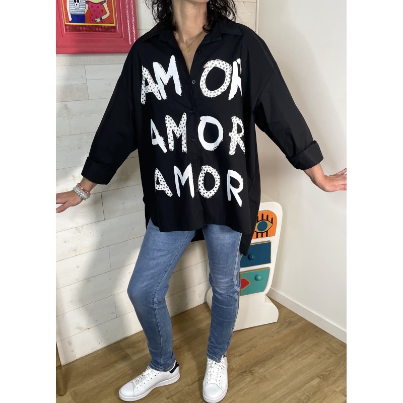 Chemise AMOR noire