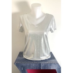 Tee shirt Lurex argent