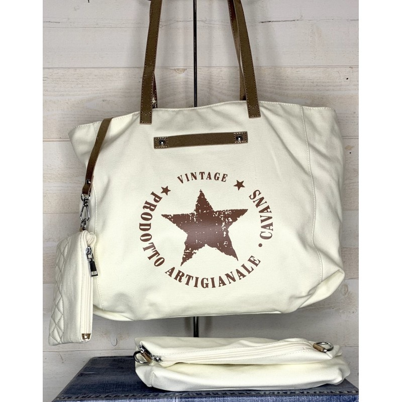 Sac ETOILE blanc cassé