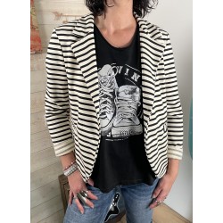 Blazer NEST rayé noir