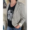 Blazer NEST rayé noir