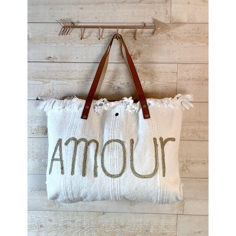 Sac cabas en coton blanc