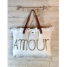 Sac cabas en coton blanc
