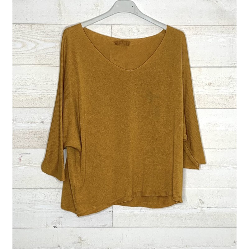 Pull Jojo jaune orangé