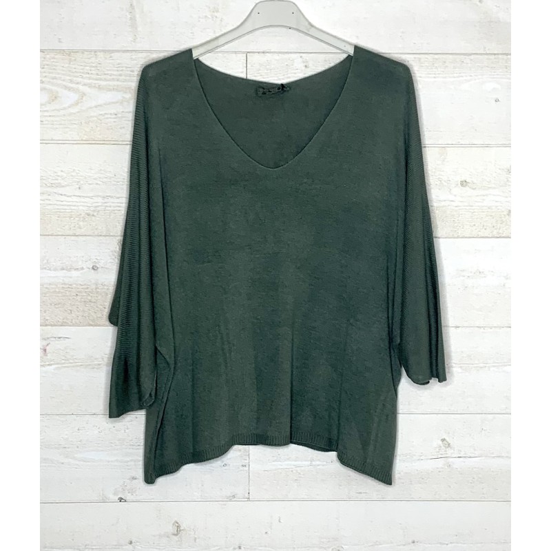 Pull Jojo kaki foncé