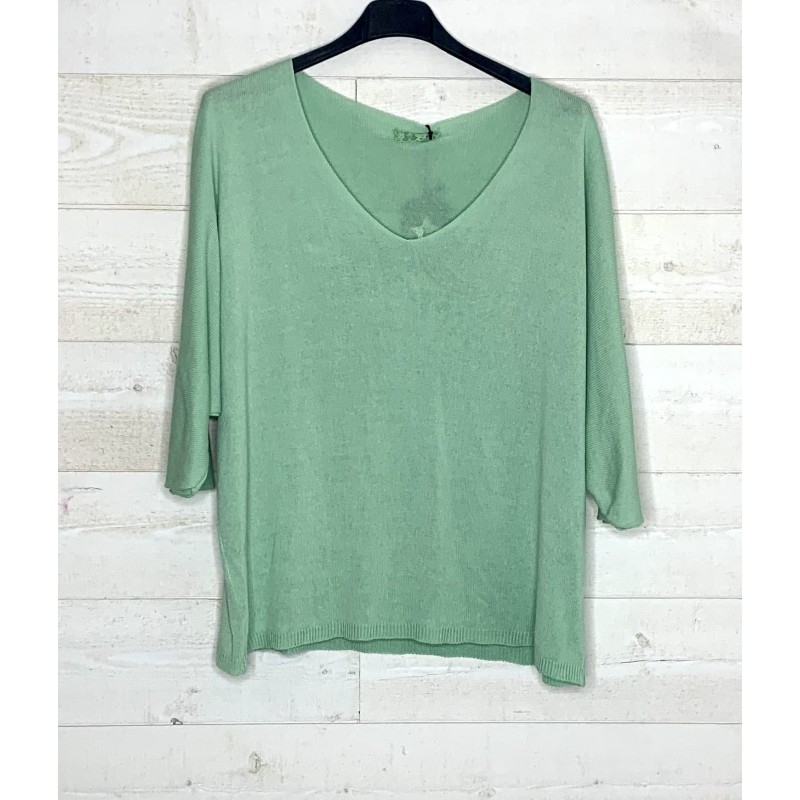 Pull Jojo vert d'eau