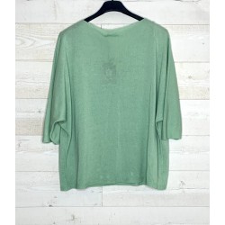 Pull Jojo vert d'eau