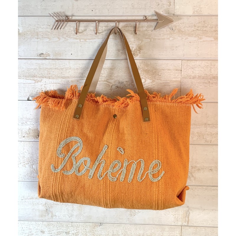 Sac cabas en coton orange