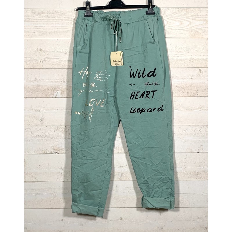 Pantalon WILD vert céladon
