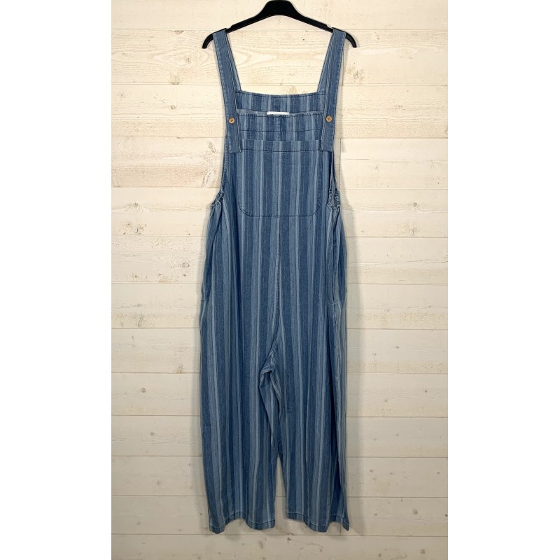 Salopette URBAN jean rayé