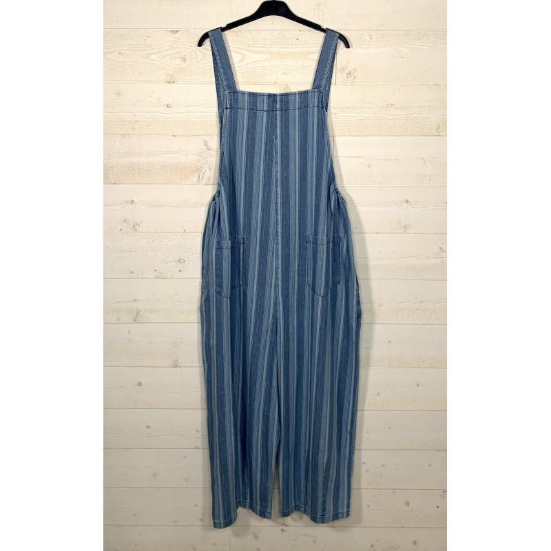 Salopette URBAN jean rayé