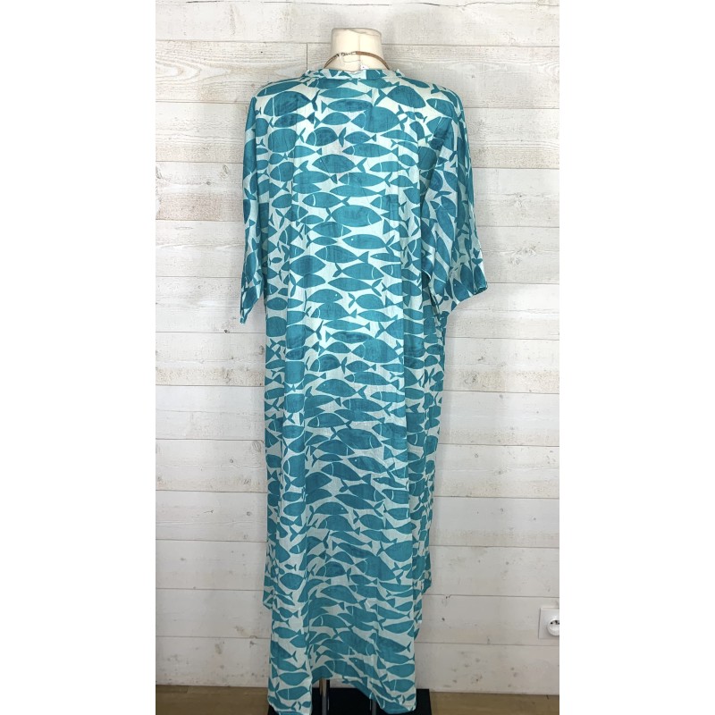 Robe POISSON turquoise