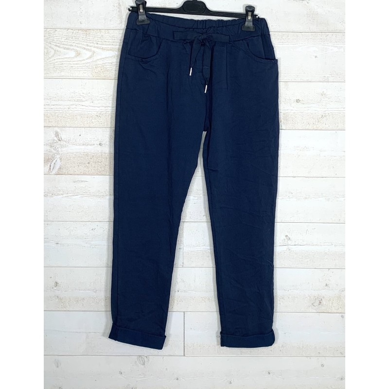 Pantalon COME bleu orage