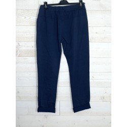 Pantalon COME bleu orage