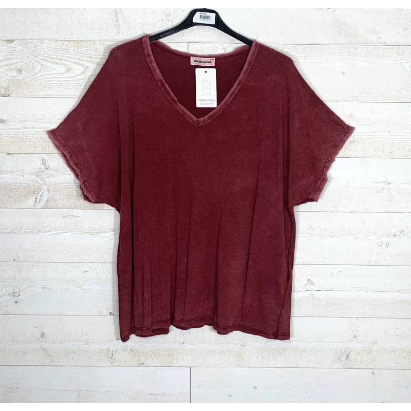 Teeshirt MANU bordeau