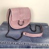 Sac cuir Python parme
