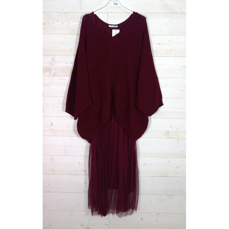 Robe TARA bordeau