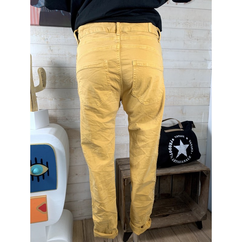 Jean Melly jaune moutarde