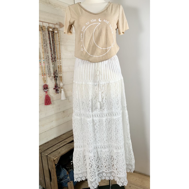 Tee shirt LUNE camel