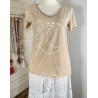 Tee shirt LUNE camel