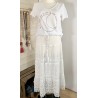 Tee shirt LUNE Blanc/beige