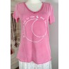 Tee shirt LUNE rose