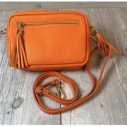 sac cuir cute orange