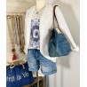 Tee shirt Rond Bleu jean