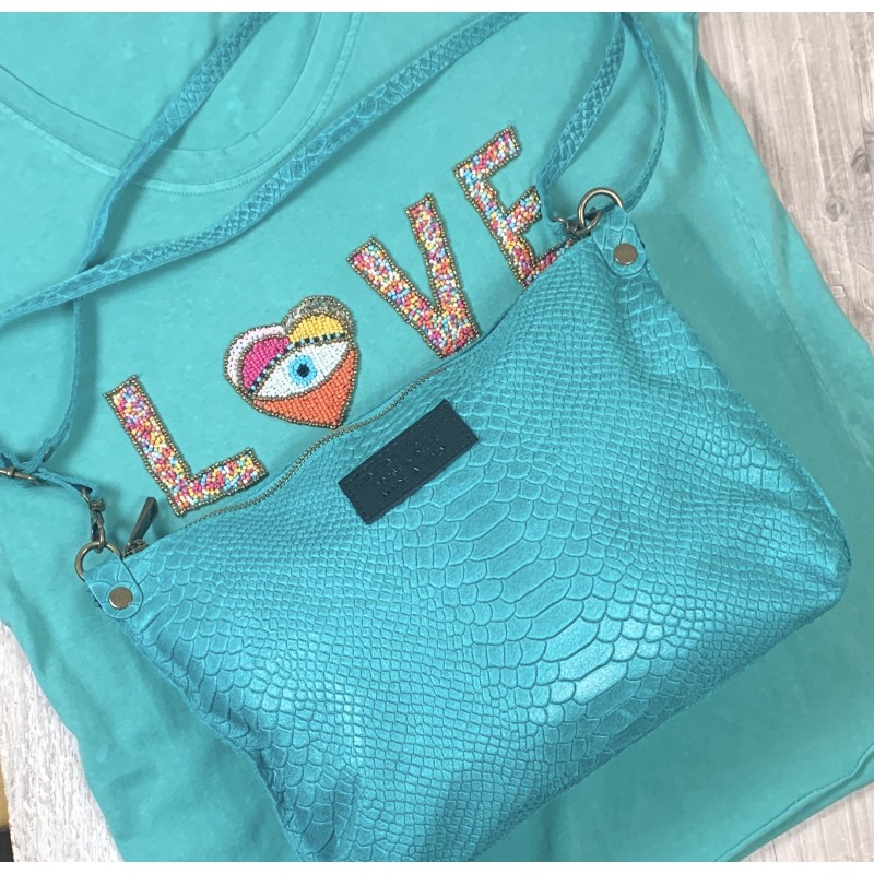 sac cuir croco