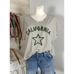 Tee shirt California kaki