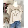 Tee shirt California beige