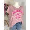 Tee shirt California rose