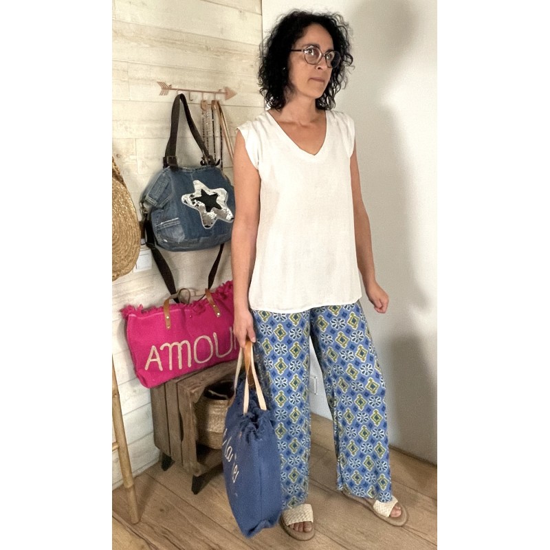 Pantalon TAO bleu