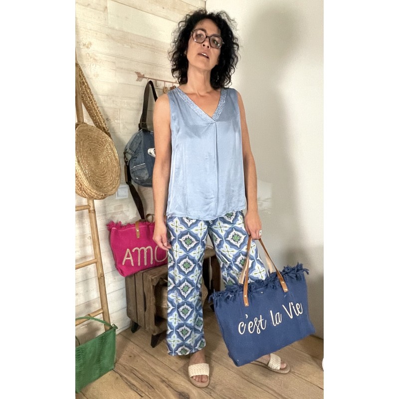 Pantalon TAO turquoise