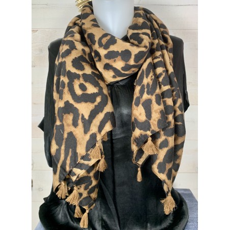 Foulard FAUVE noir