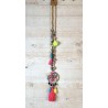 collier sautoir rond fluo