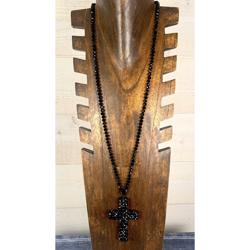 Collier CROIX noir