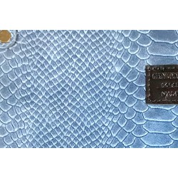 sac cuir croco bleu