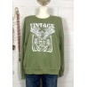 Sweat VINTAGE vert