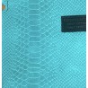sac cuir croco turquoise